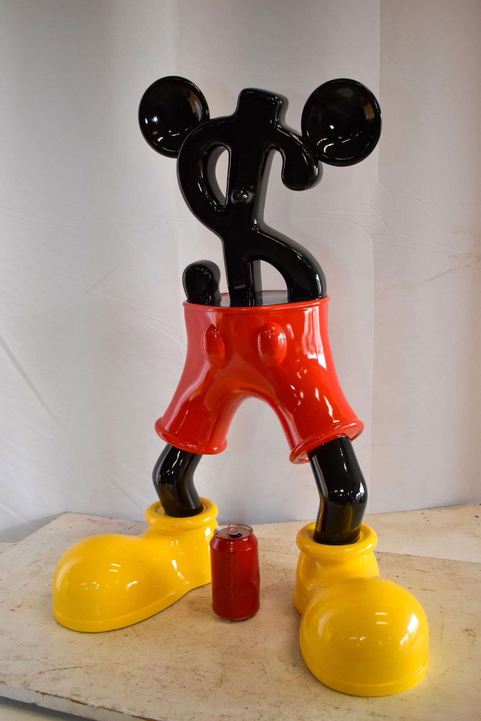 Distinctive and Playful Mickey Themed Dollar Sign Resin Statue 22" x 15" x 29"H - 4