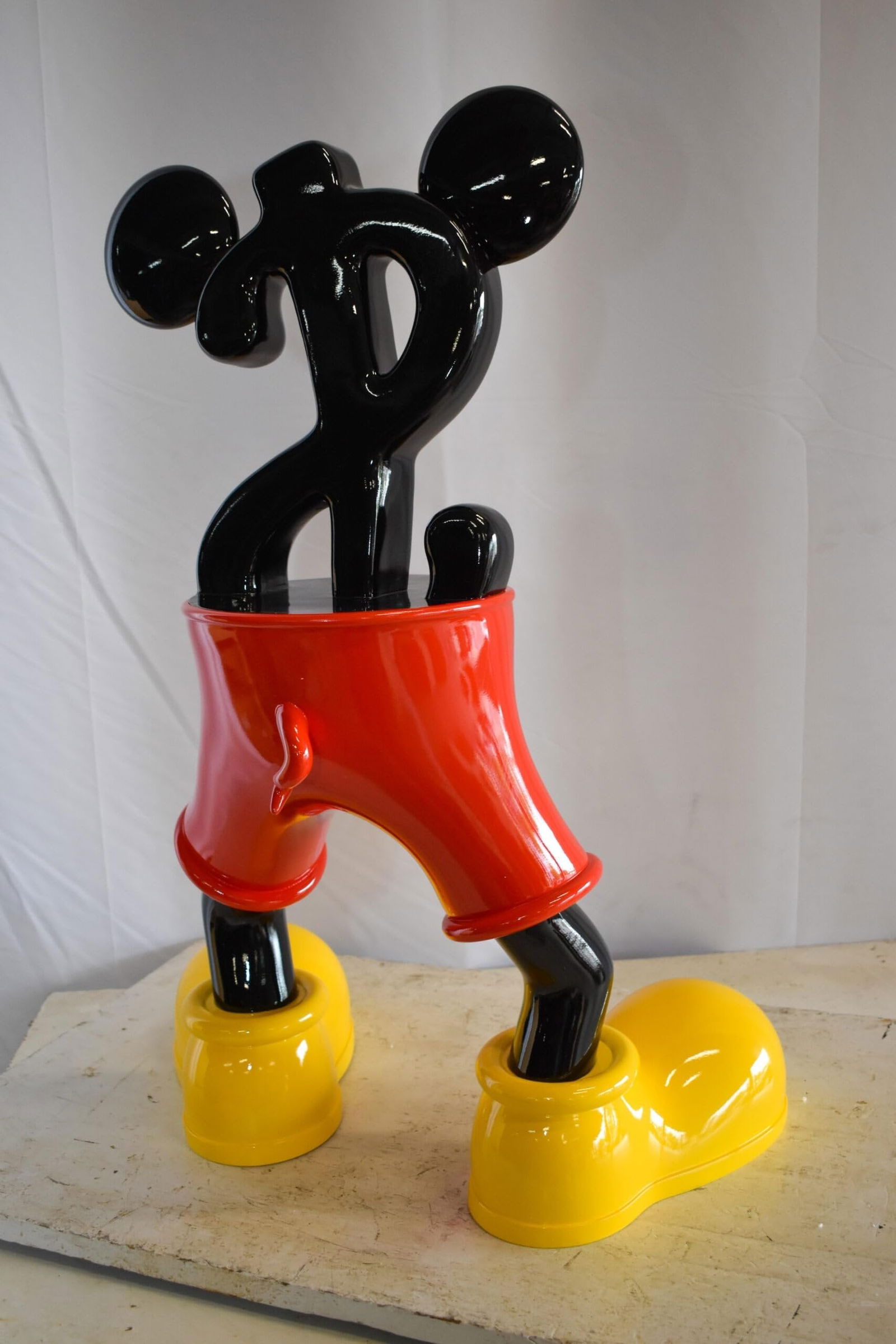 Distinctive and Playful Mickey Themed Dollar Sign Resin Statue 22" x 15" x 29"H - 9