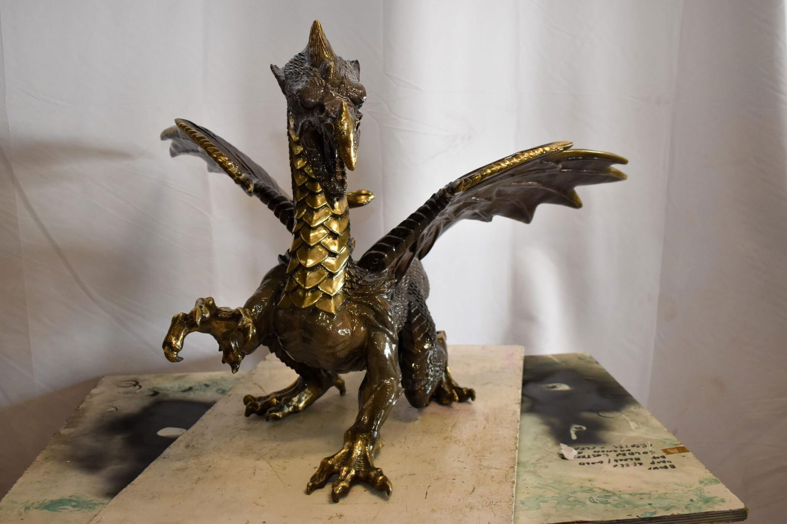Dragon Bronze Statue with Two Tone Bronze Finish 32" x 36" x 25"H - 11
