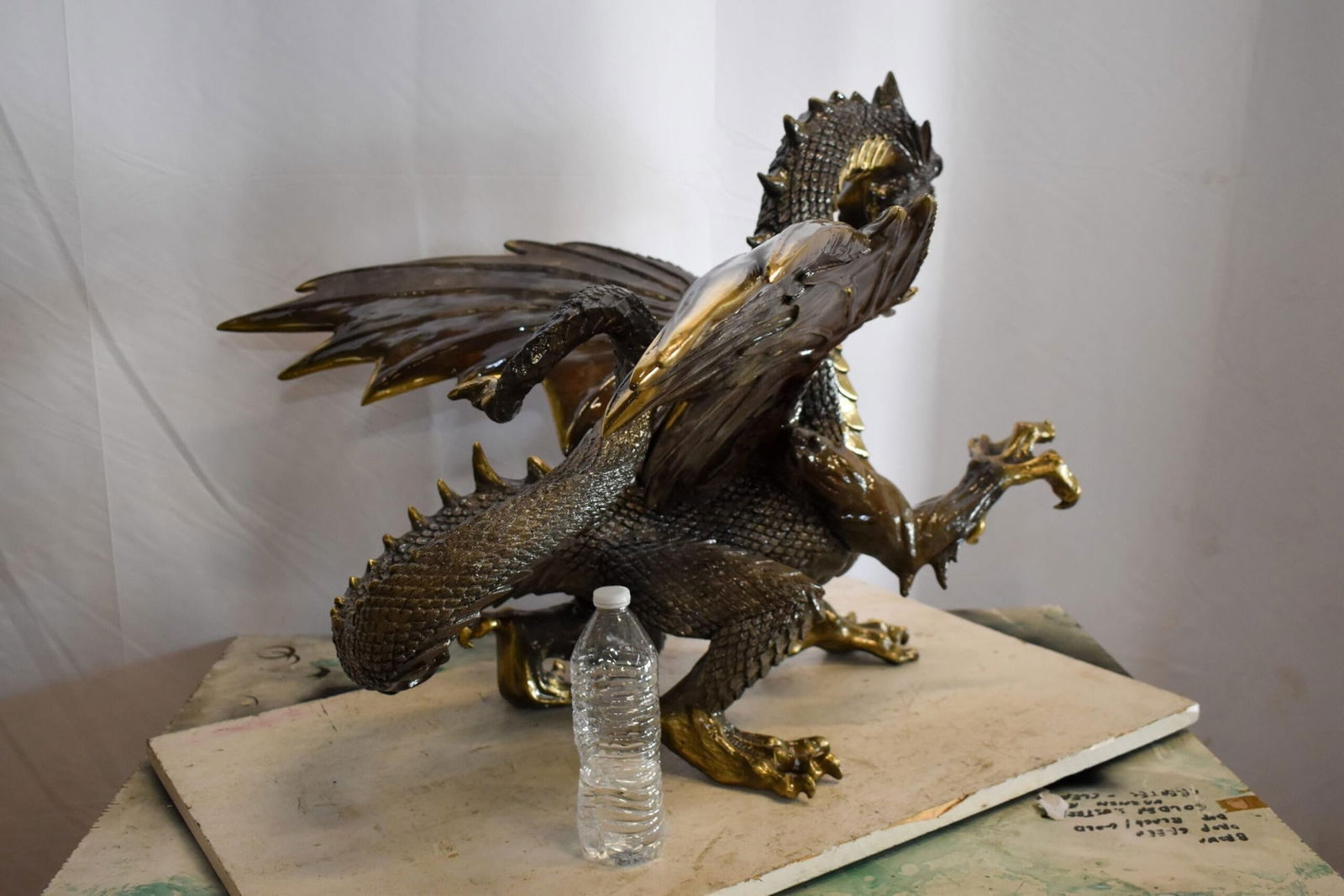 Dragon Bronze Statue with Two Tone Bronze Finish 32" x 36" x 25"H - 6