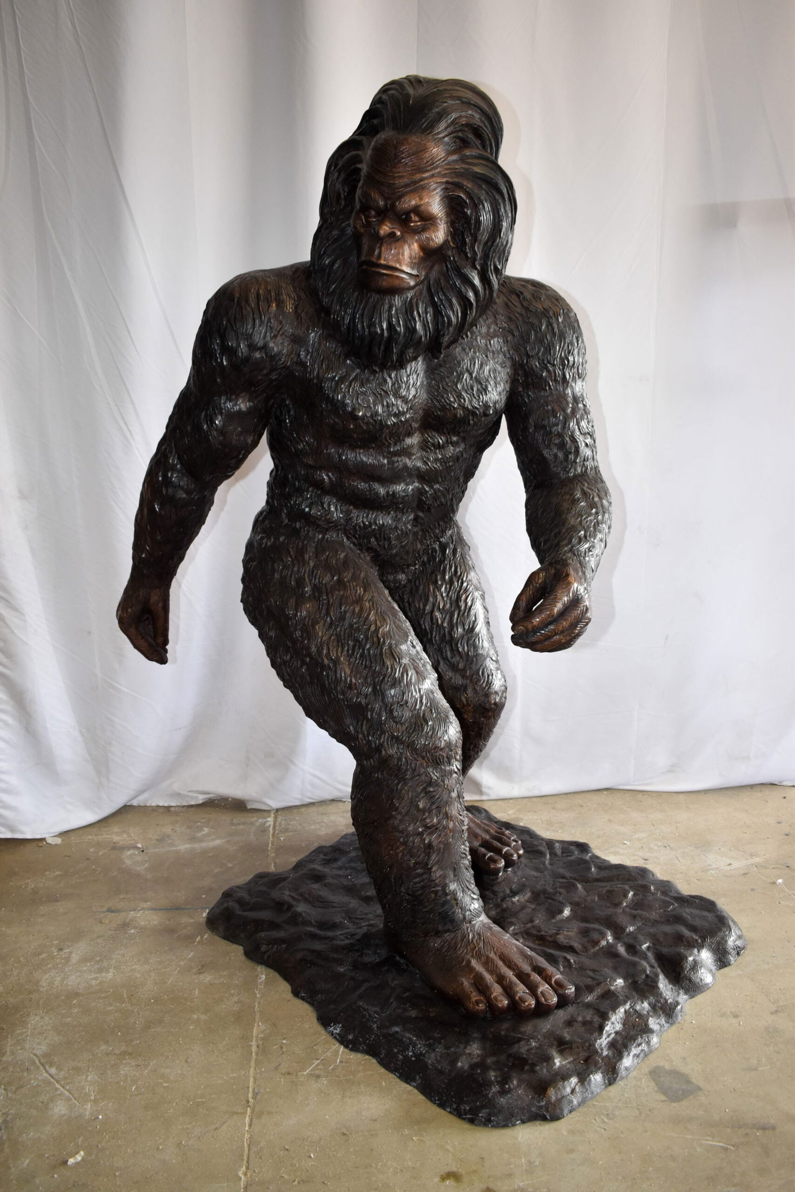 Bigfoot The Legendary Creature, Giant Bronze Statue Replica 42" x 63" x 83"H - 5