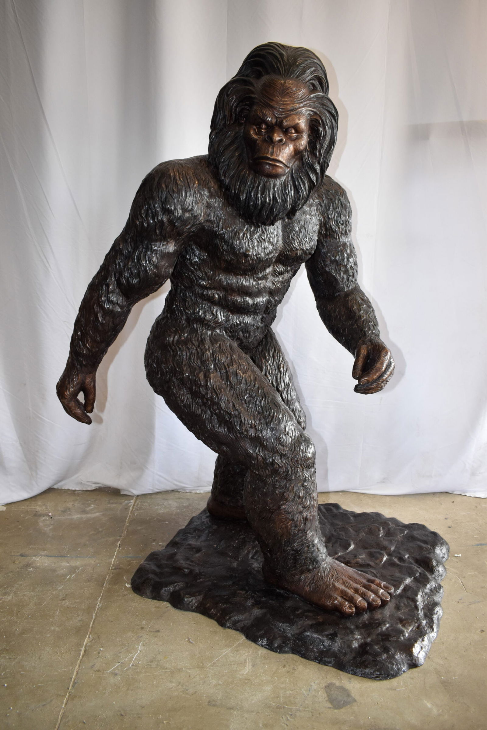 Bigfoot The Legendary Creature, Giant Bronze Statue Replica 42" x 63" x 83"H - 6