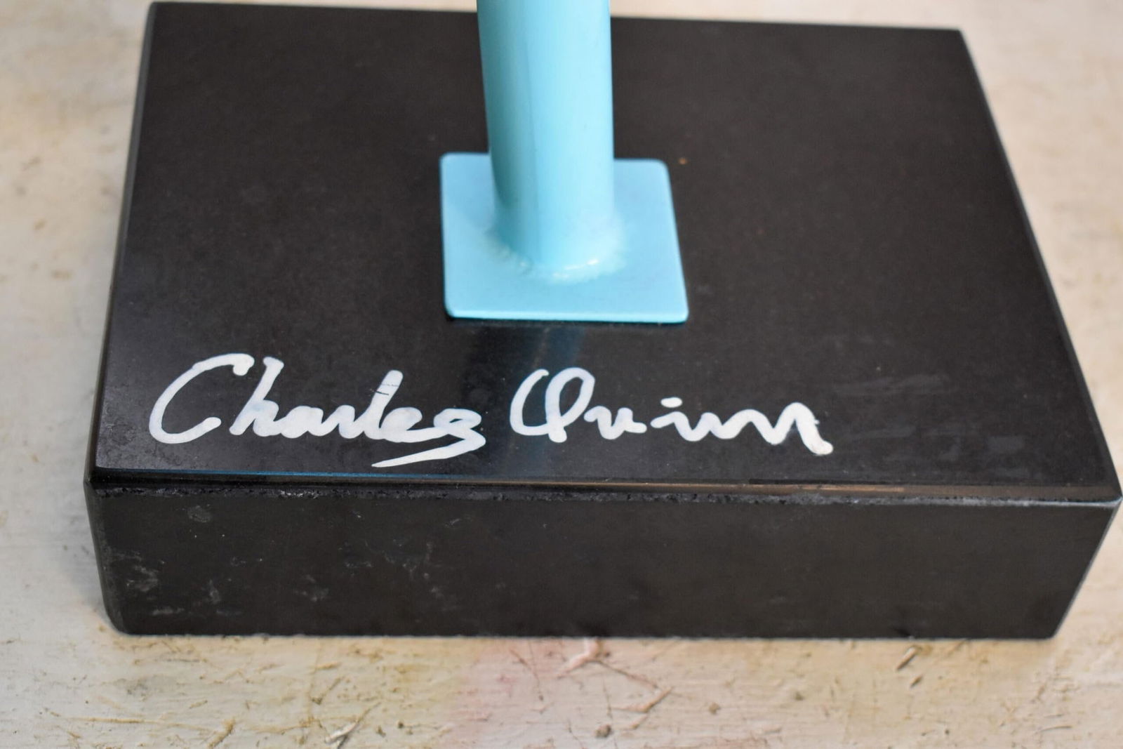 Modern Light Blue Lively Frog on Branch Resin Statue 10" x 8" x 28"H - 6