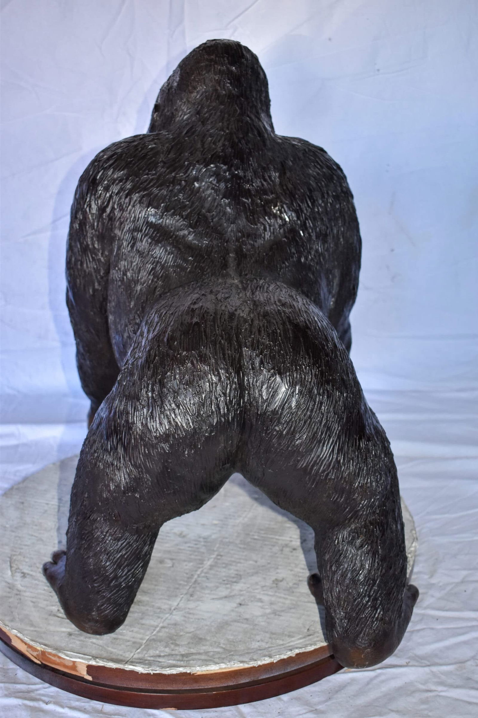 Gorilla Standing on Four Detailed Impressive Bronze Statue 20" x 17" x 24"H - 6