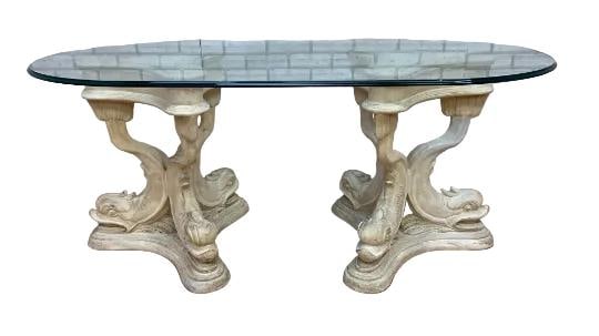 Hollywood Regency Figural Console Table - 2