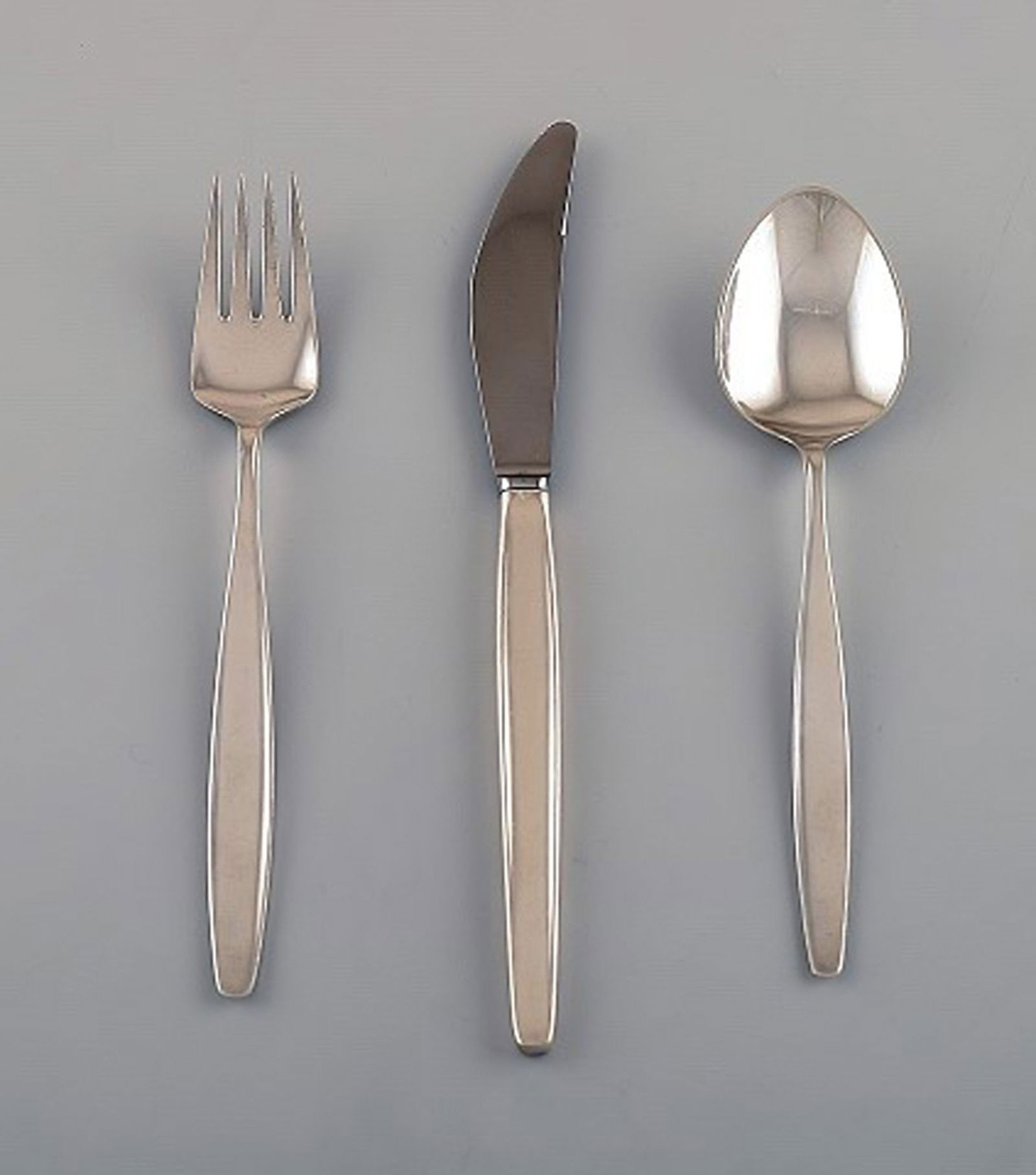 Georg Jensen Sterling Silver 'Cypress' Cutlery. Full dinner service, 36 pieces for 12 pers. - 2