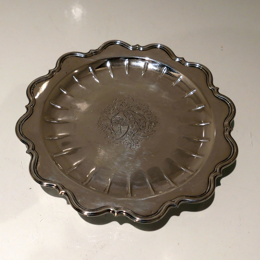 Early 18th Century Antique George I Britannia Silver Footed Salver London 1717 John Corporon - 2