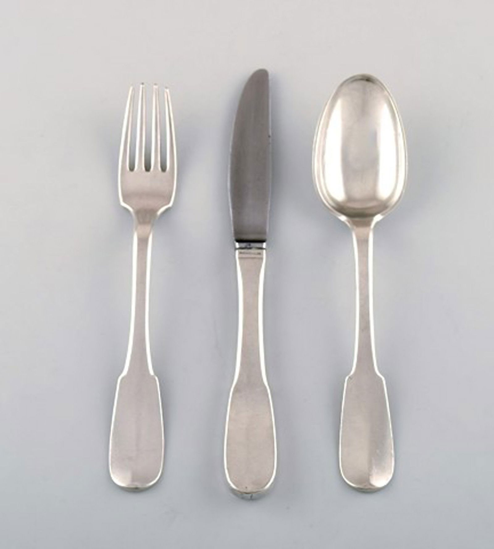 Hans Hansen silver cutlery Susanne in sterling silver. Complete silver lunch service for six people. - 2
