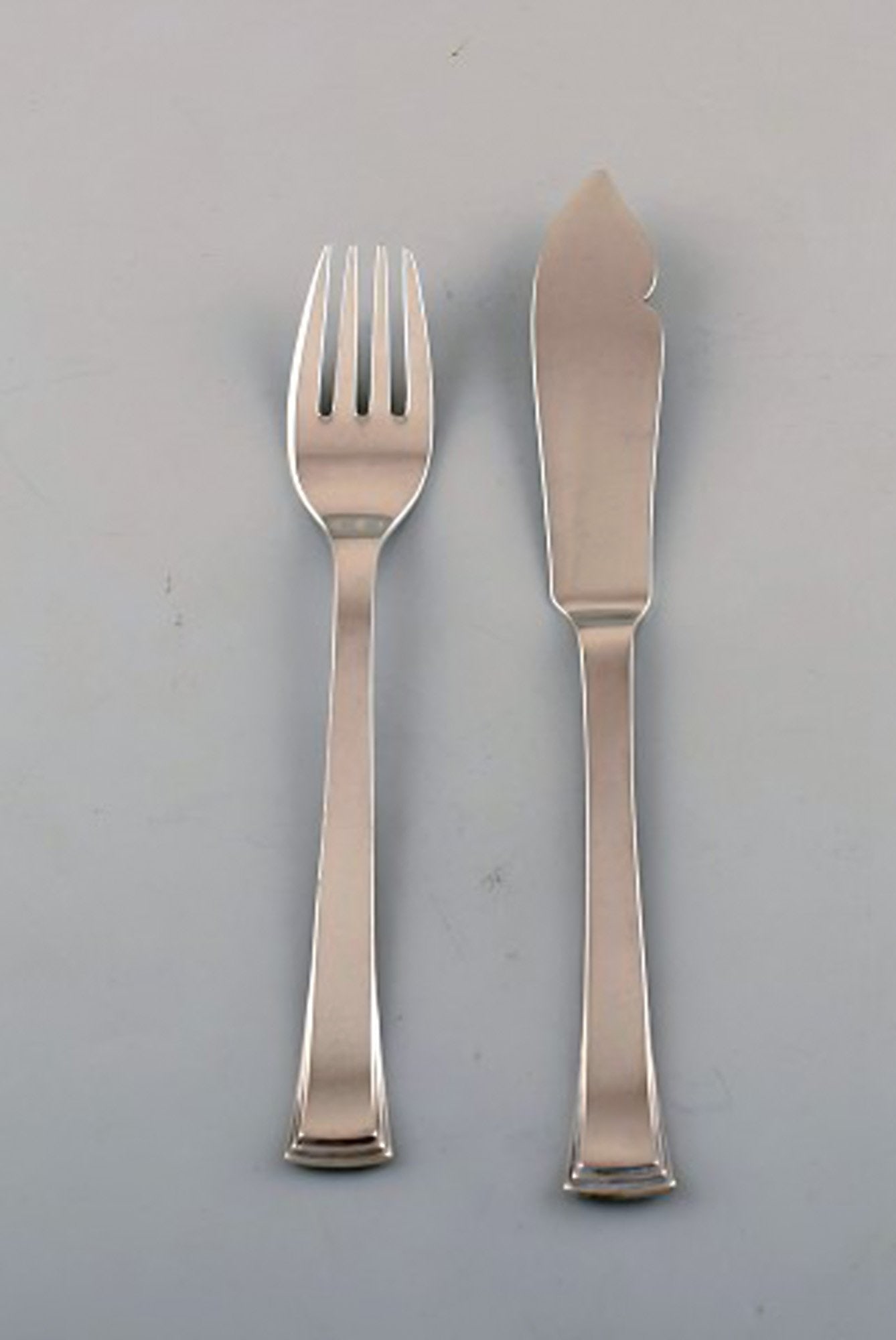 Evald Nielsen number 32 fish cutlery in silver (830). Complete service for twelve people. - 2