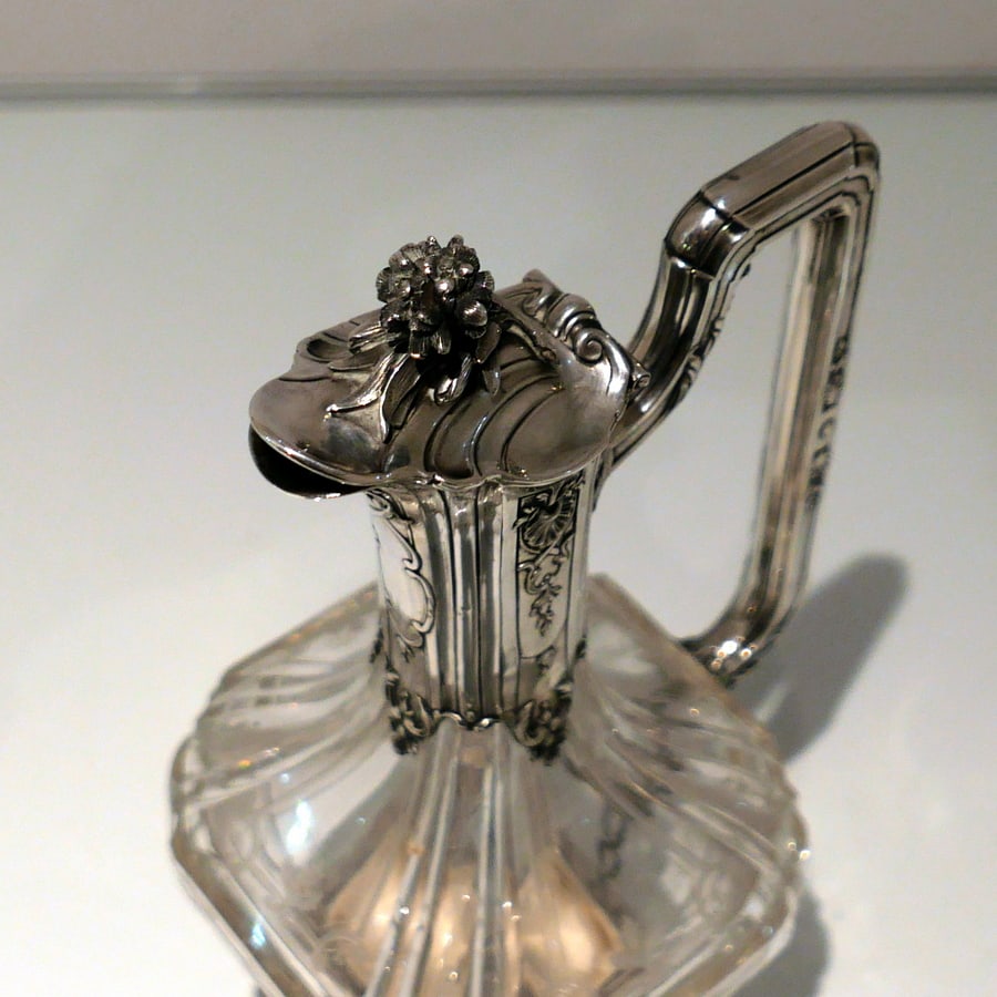 Late 19th Century French Silver & Crystal Claret Jug Paris Circa 1895 Edward Tetard - 8