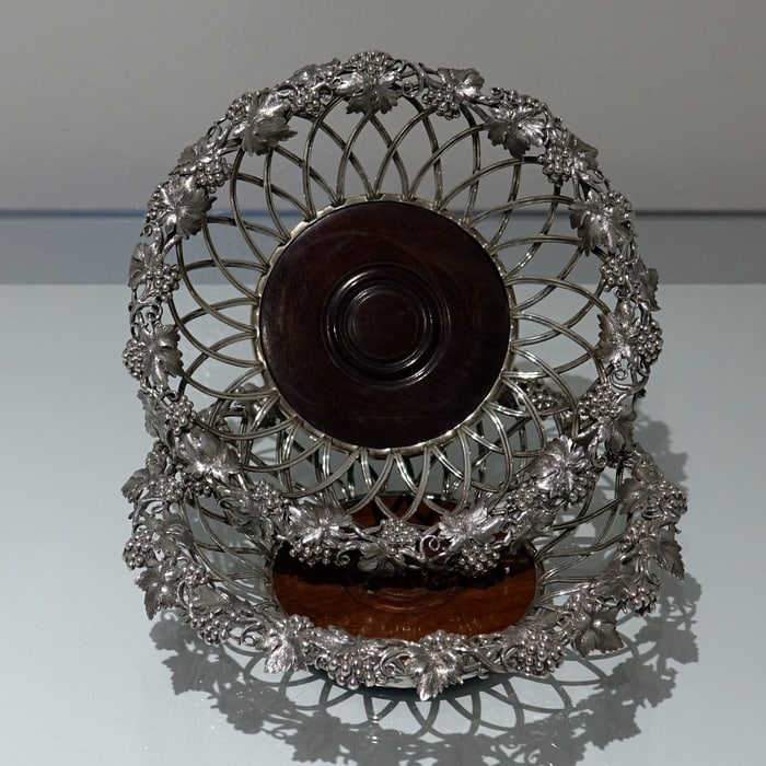 Mid 19th Century Antique Victorian Sterling Silver Pair Wine Coasters London 1860 Edward & John - 2