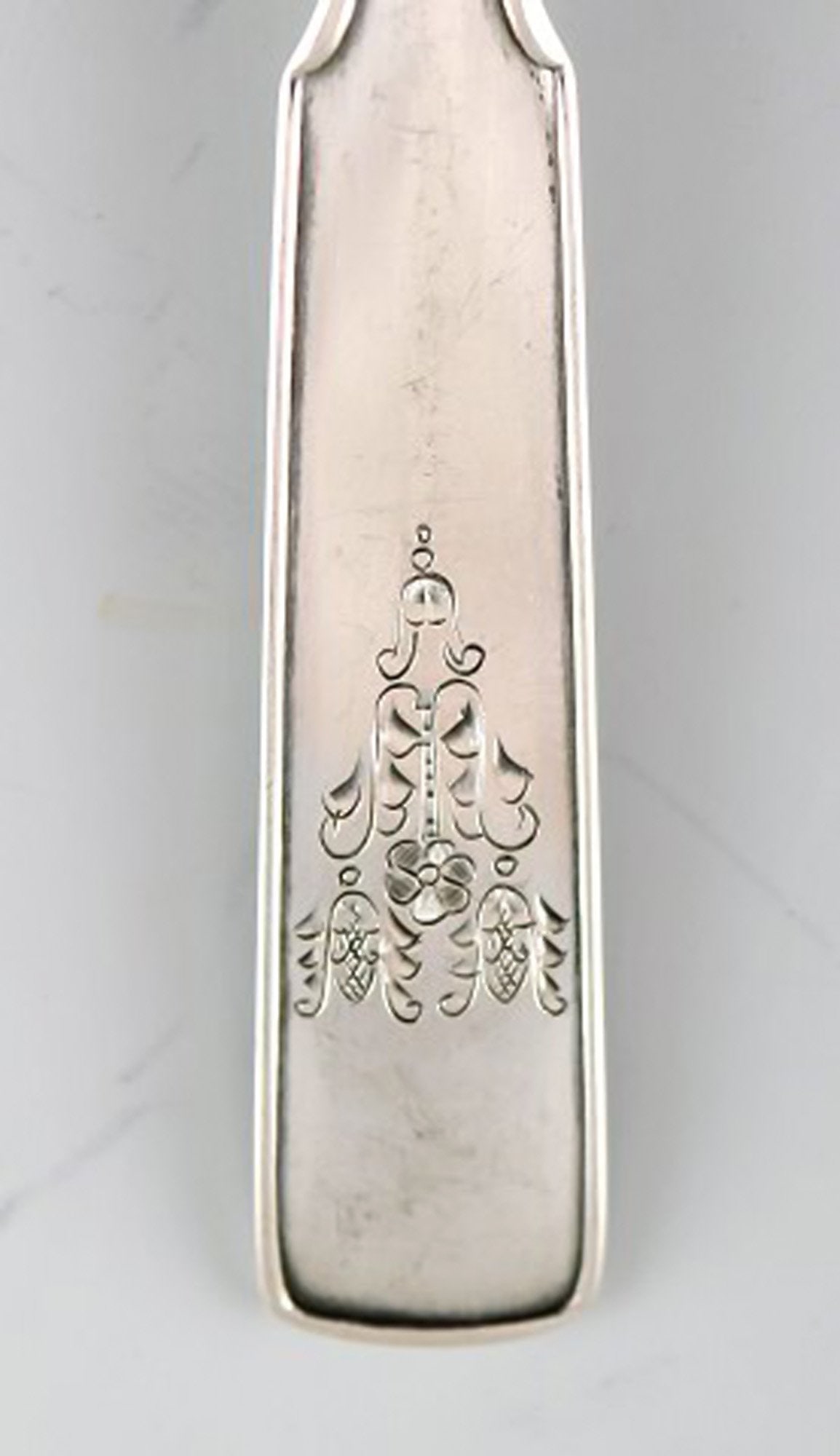 Hans Hansen silverware number 2. Set of six coffee spoons in all silver. 1937 - 3