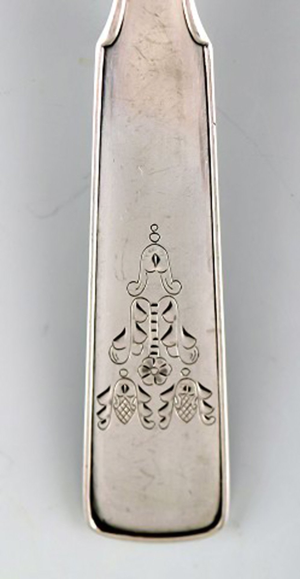 Hans Hansen silverware number 2 dessert spoons in all silver. 1937. 13 pcs. in stock. - 3