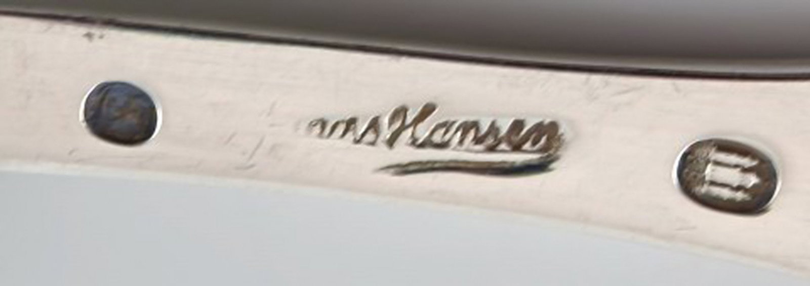 Hans Hansen silverware number 2. Sugar spoon in all silver. 1938. - 4