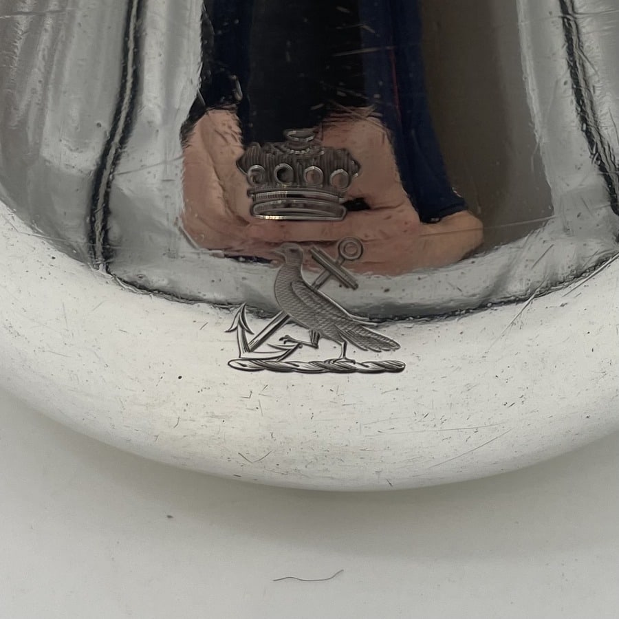 Early 18th Century Antique George II Sterling Silver Large Brandy Pan London 1729 James Gould - 10