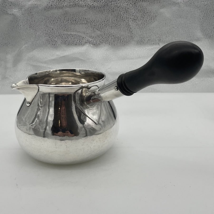 Early 18th Century Antique George II Sterling Silver Large Brandy Pan London 1729 James Gould - 4