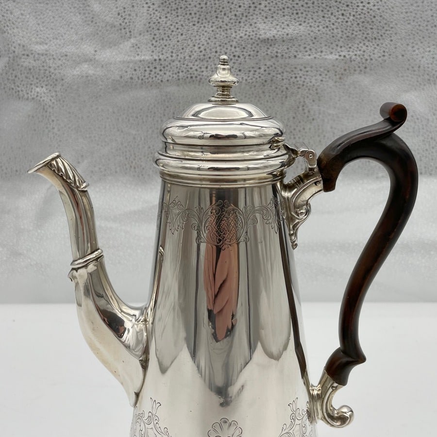 Early 19th Century Antique Victorian Sterling Silver Coffee Pot London 1837 John Wrangham & William - 8