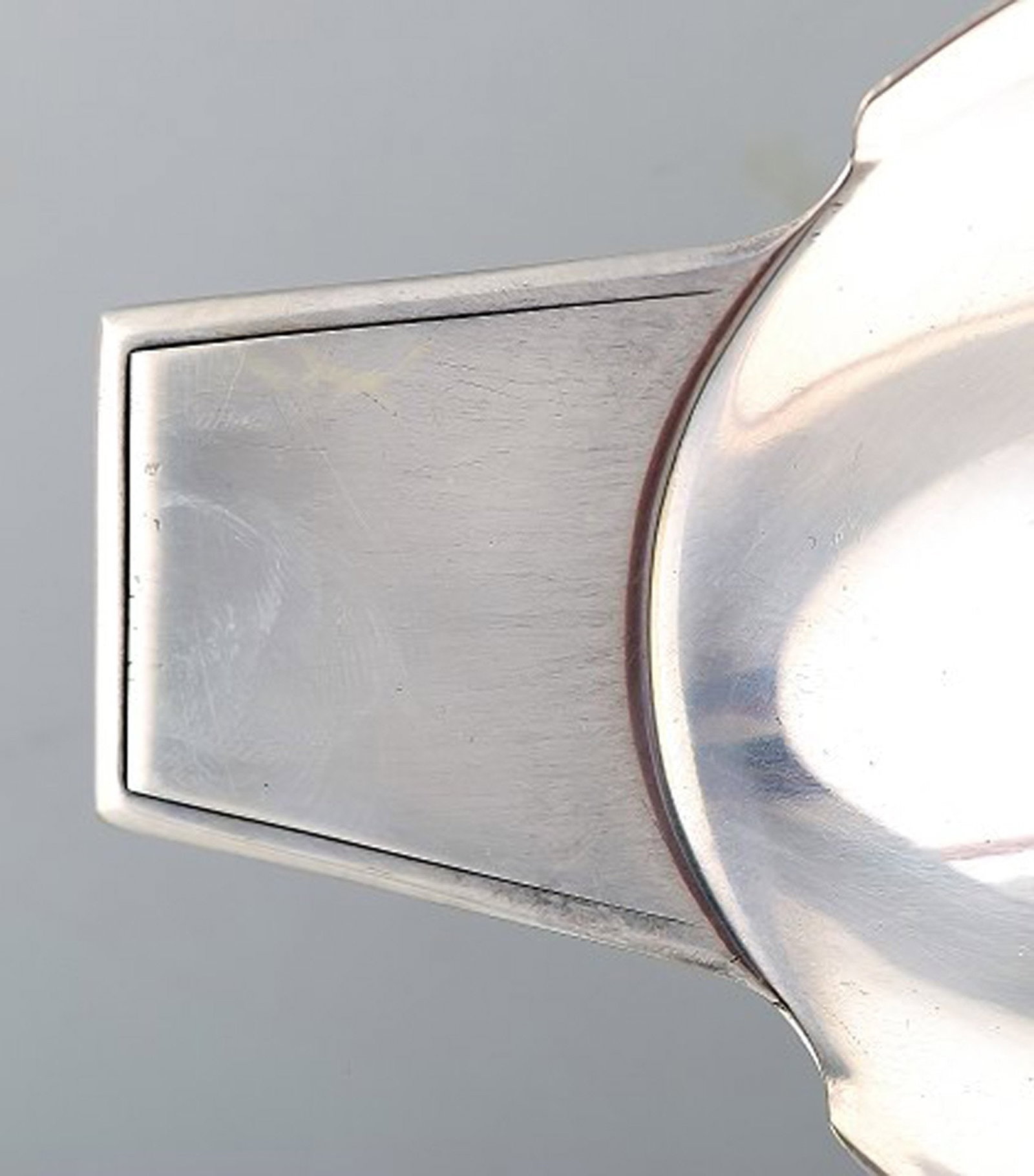 Rare and fine silver plated "Swan" sauce/gravy boat created by Christian Fjerdingstad for Christofle - 3