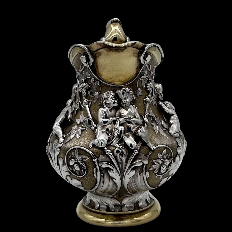 Mid 19th Century Antique Victorian Silverplate Wine Jug Elkington & Co 1873 - 4