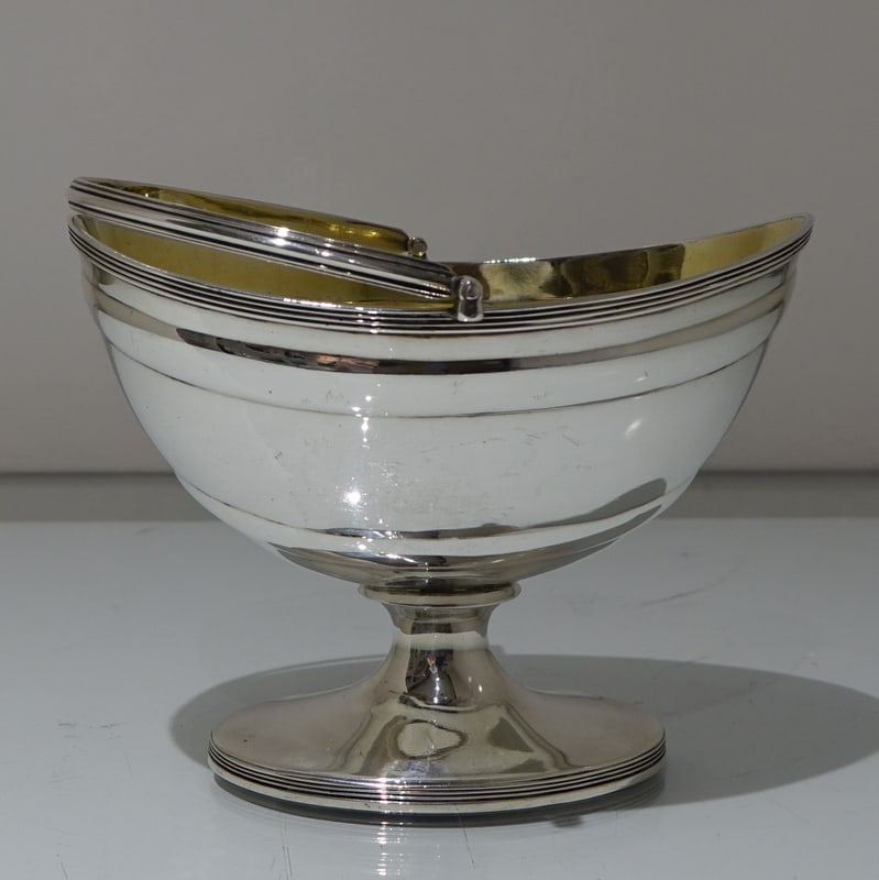 18th Century Antique George III Sterling Silver Sugar Basket London 1797 John Emes - 3
