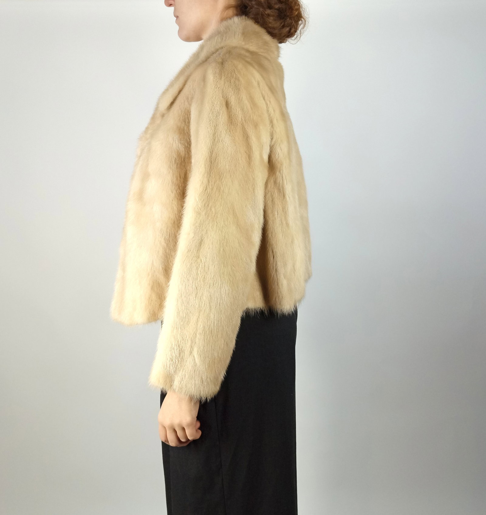 SAGA WHITE/CREAM MINK FUR JACKET EU: L - US:16 - 3