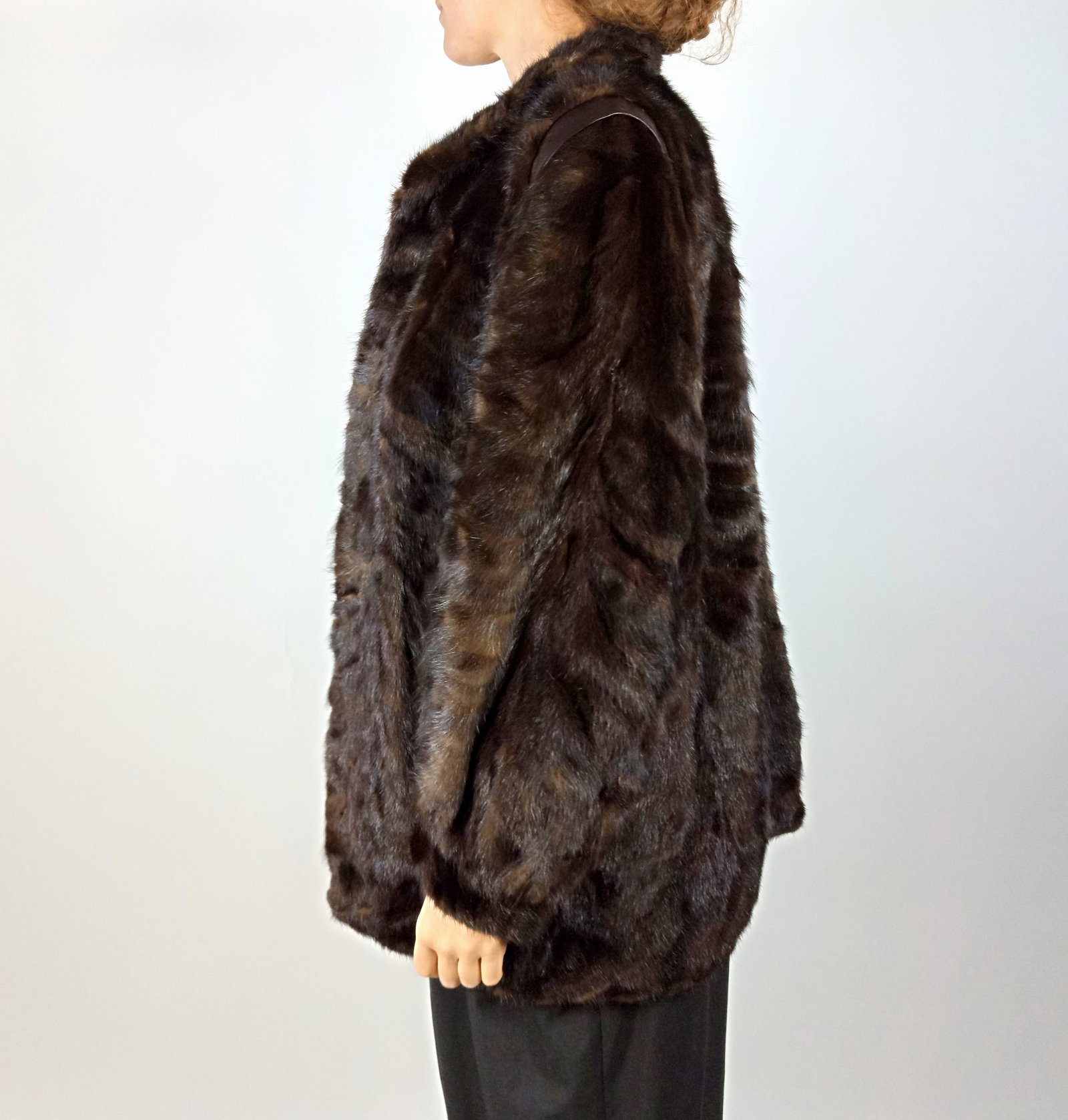 BROWN MINK JACKET EU: XL - US:20 - 6