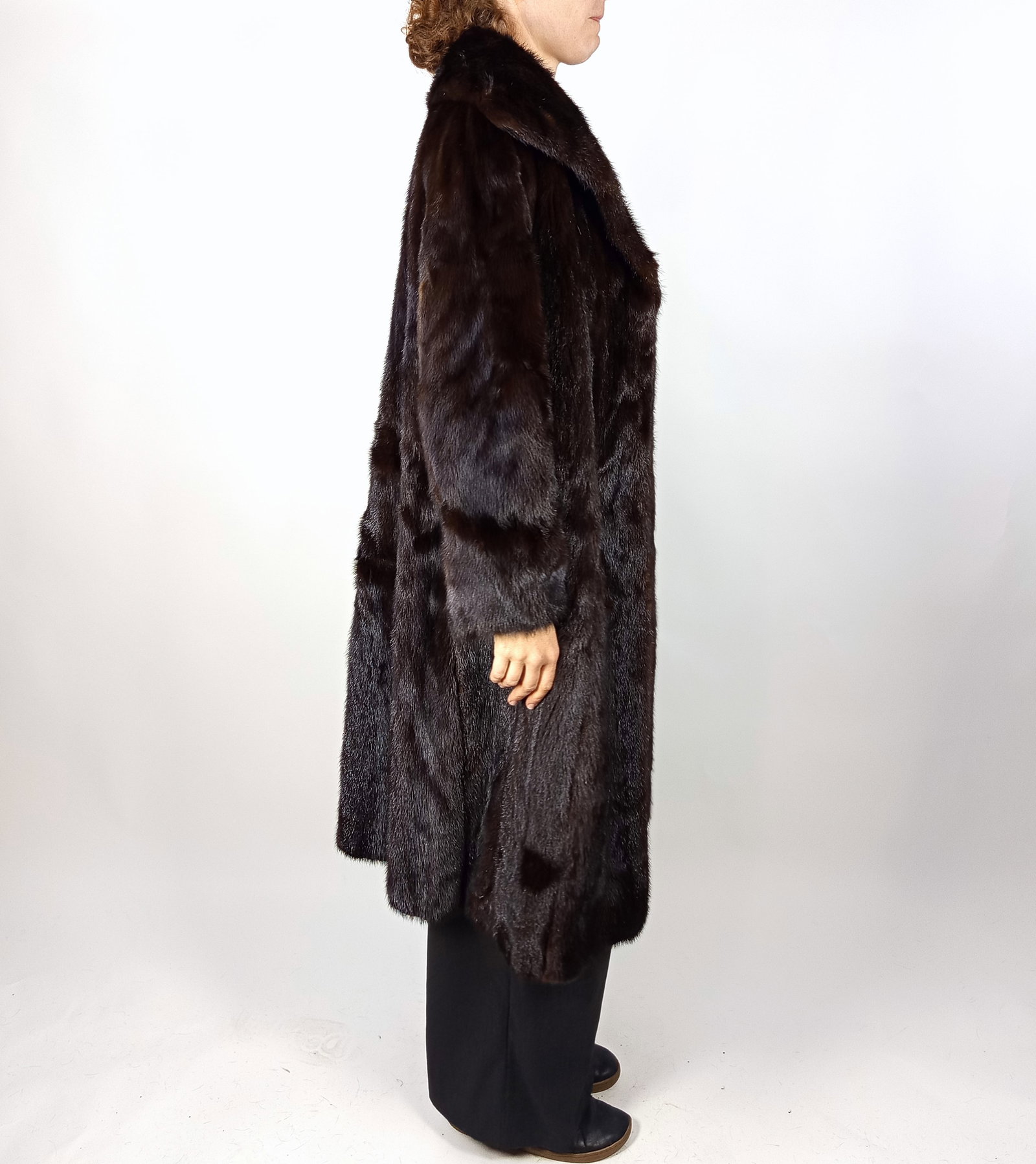 BROWN MINK FUR COAT EU: XL - US:20 - 6