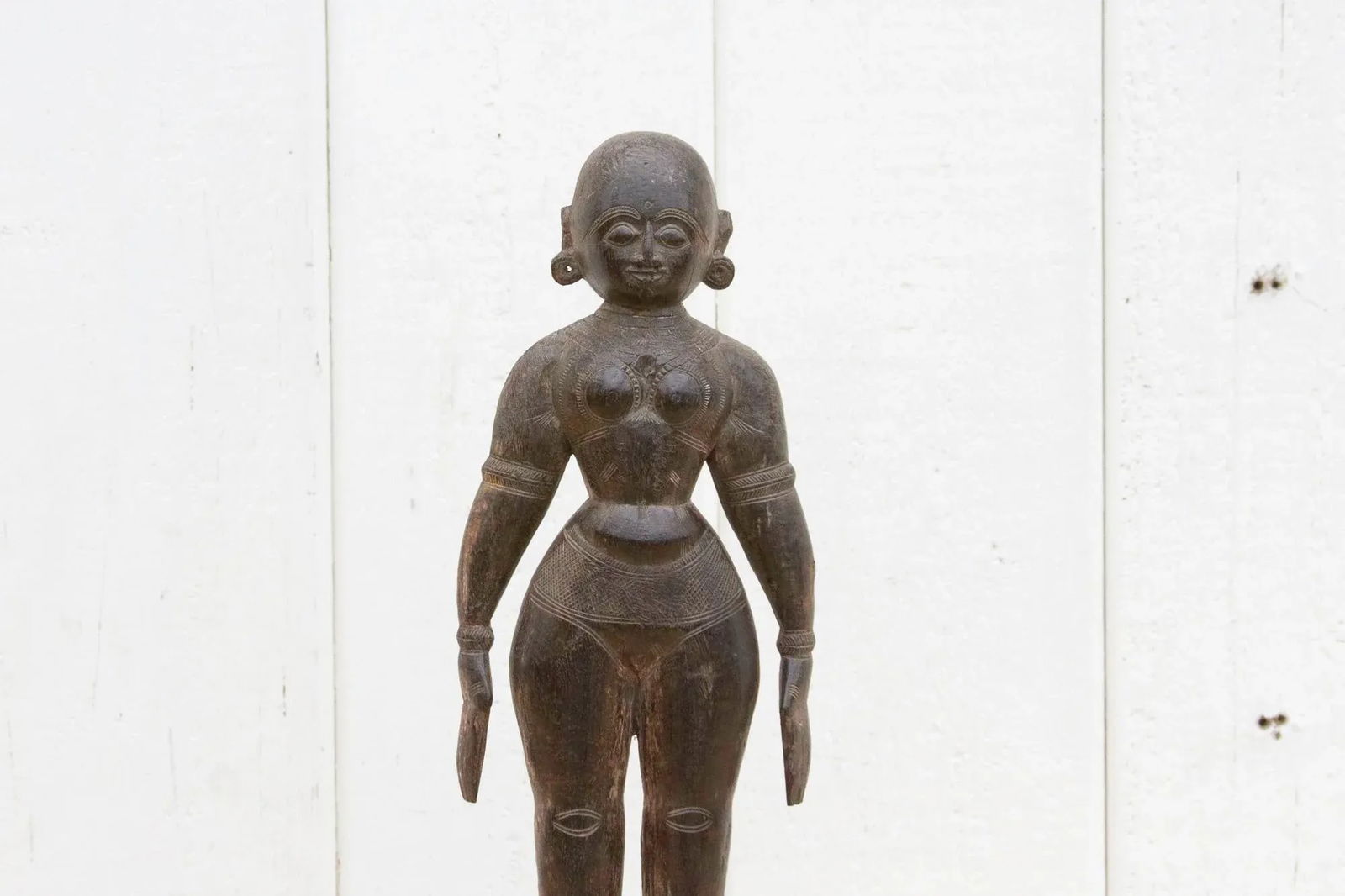 Antique Finely Carved Indian Statue - 4