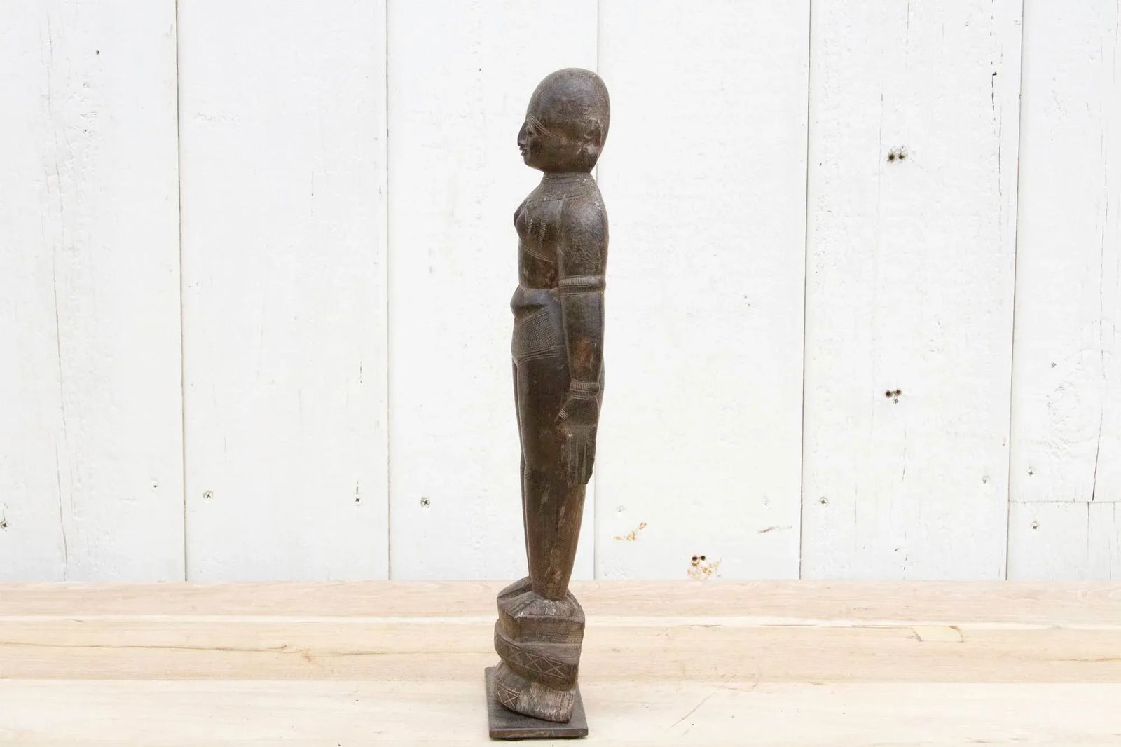 Antique Finely Carved Indian Statue - 8