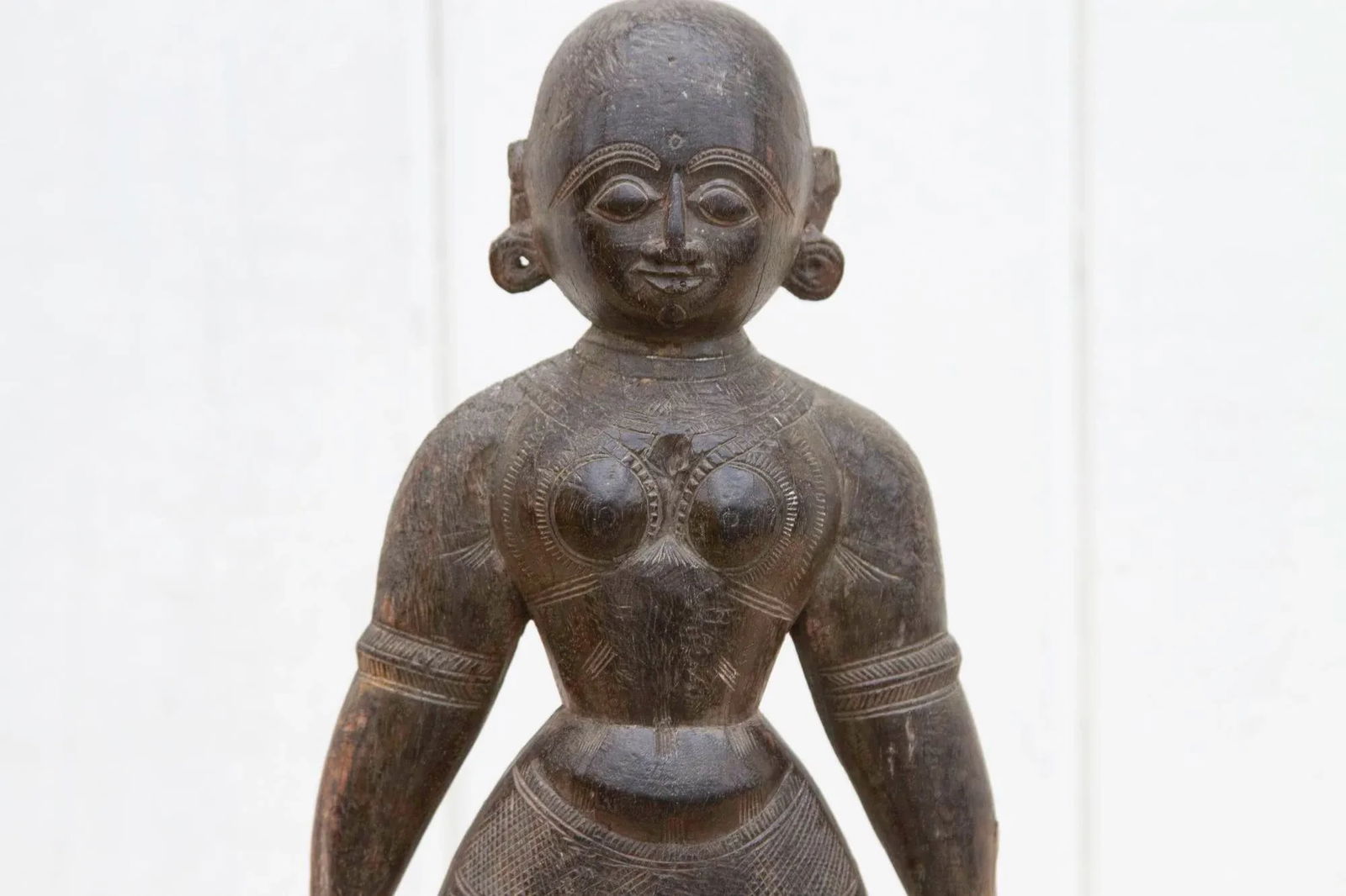 Antique Finely Carved Indian Statue - 9