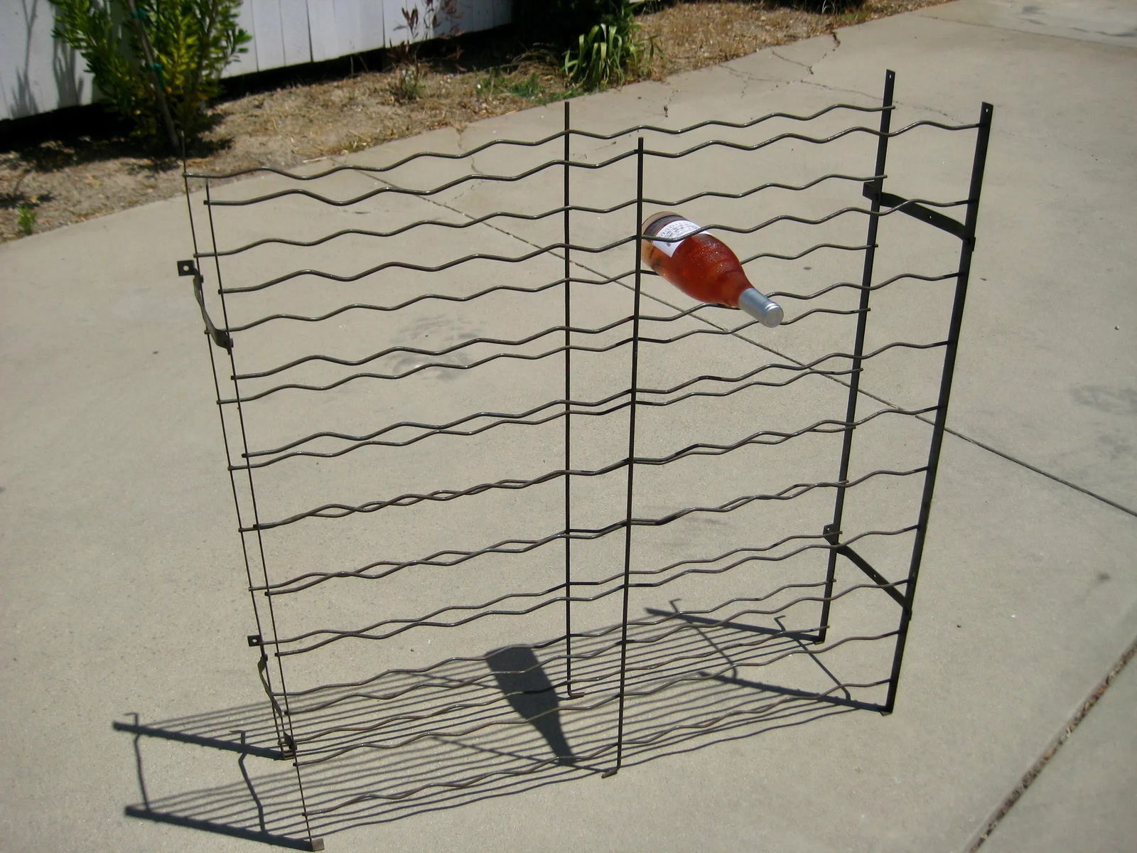 French Country Iron Folding Wine Rack Circa 1920 - 3