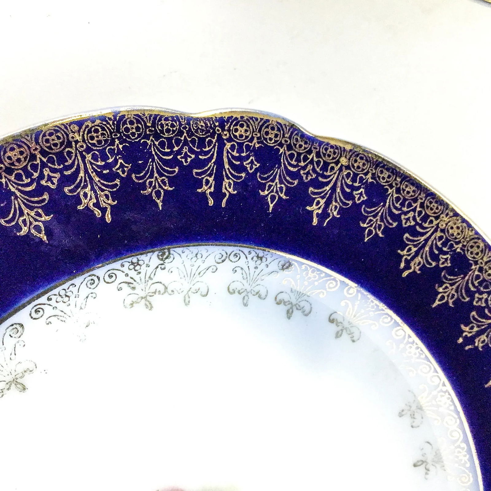 Rare Antique Carlsbad Austrian Plate Set Victorian Ladies Set of 4 - 4