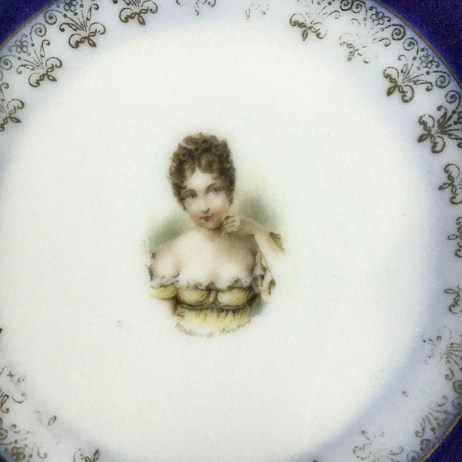 Rare Antique Carlsbad Austrian Plate Set Victorian Ladies Set of 4 - 8