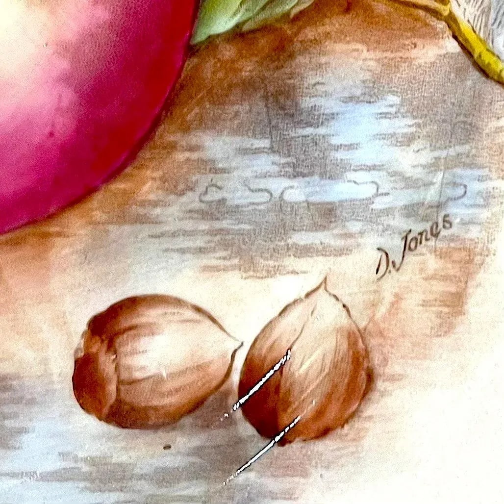 Aynsley Orchard Fruit Gold Luncheon/Salad Plates - Hand-Painted - Set of Eight - 3