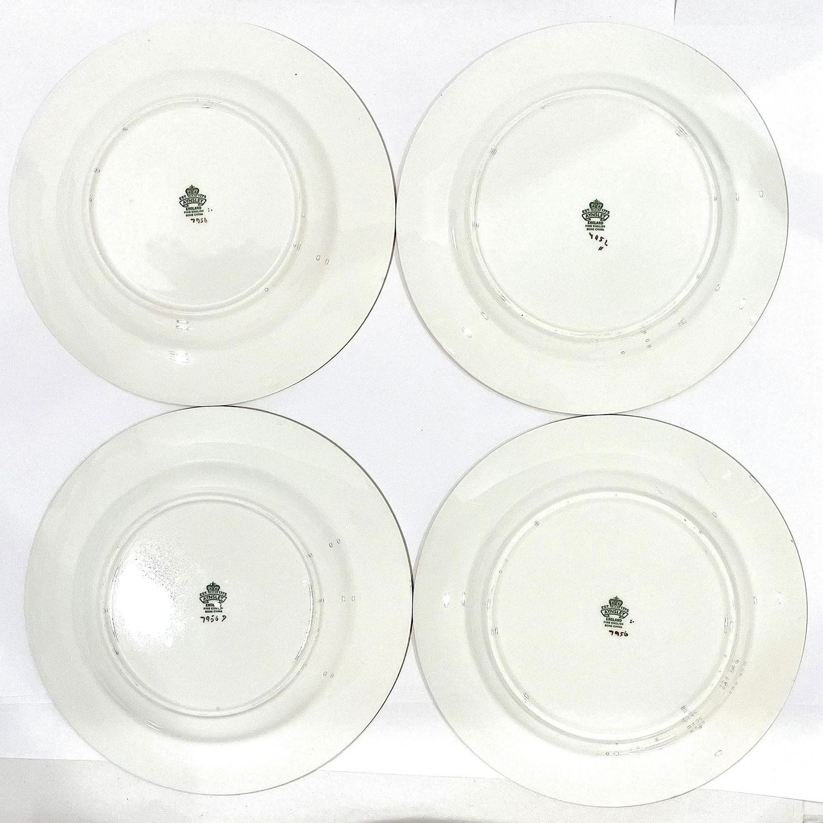Aynsley Orchard Fruit Gold Luncheon/Salad Plates - Hand-Painted - Set of Eight - 6