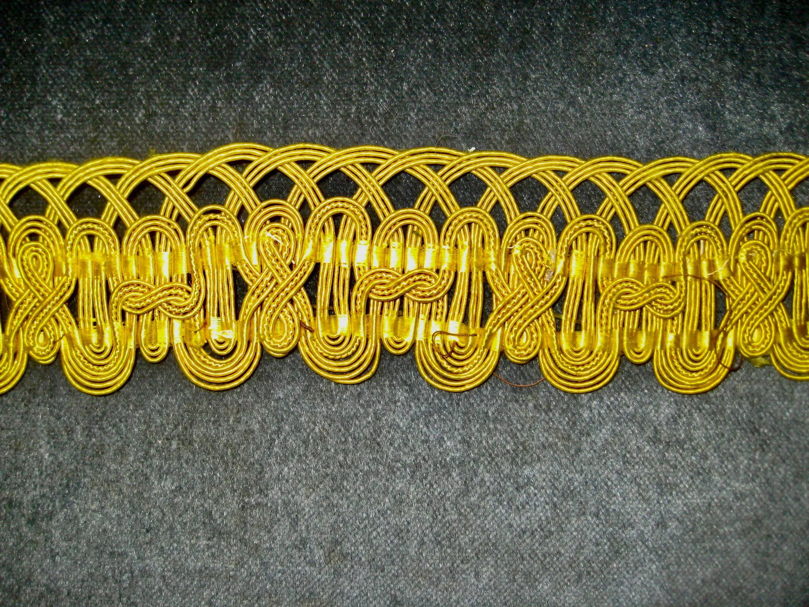 Large French Yellow Silk Trim- 5 Yards - 6