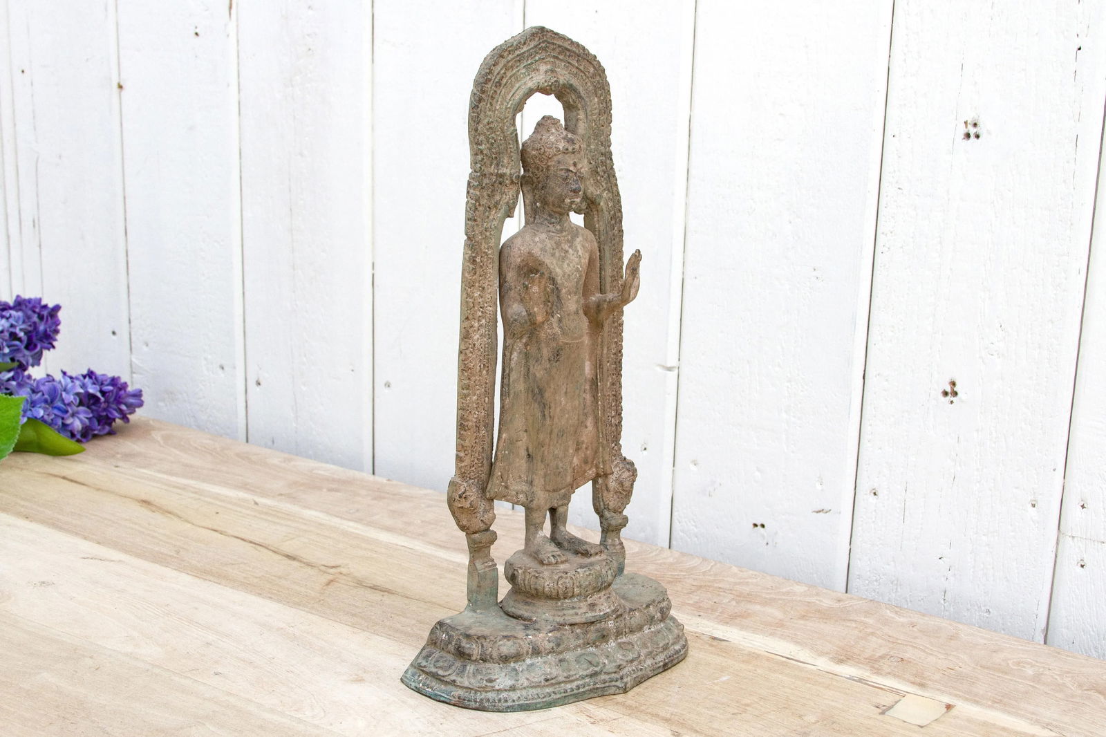 17th Century Bronze Standing Buddha - 5