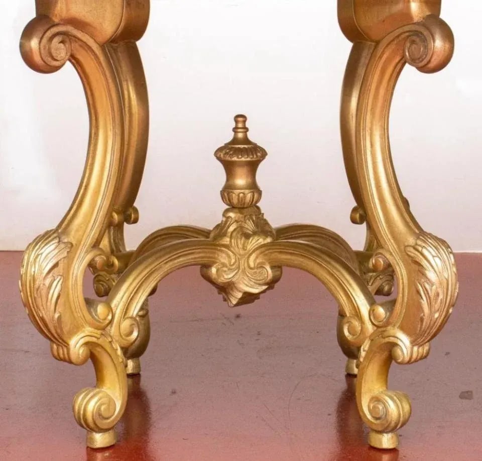 1960s Louis XIV Style Mirrored and Gilt Dining Table by Maison Jansen - 4