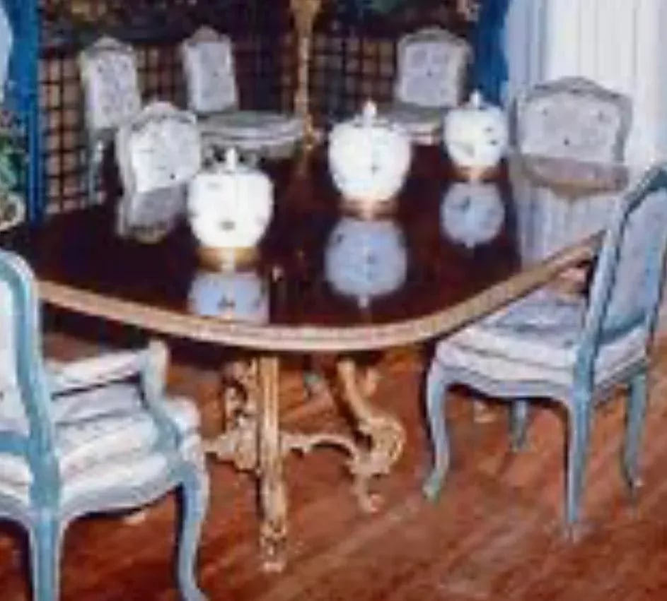 1960s Louis XIV Style Mirrored and Gilt Dining Table by Maison Jansen - 6