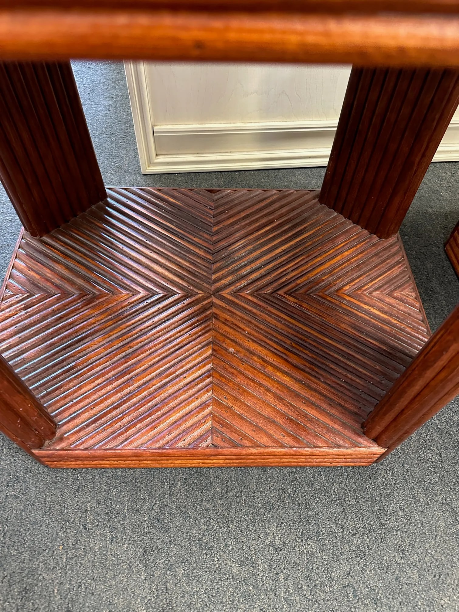 Vintage 1975 Split Bamboo Side Tables-A Pair - 6