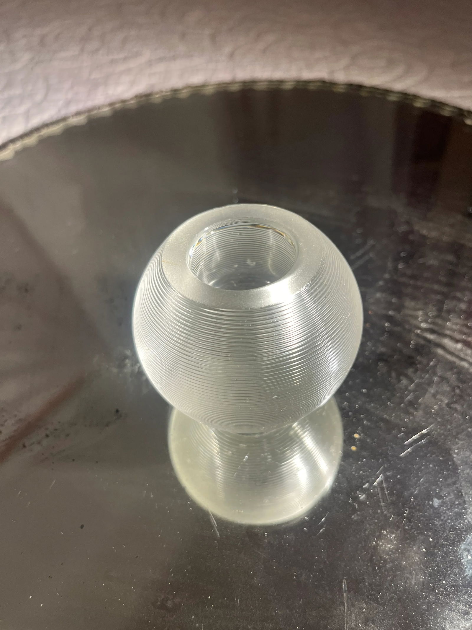 Late 19th Century Edwardian English Blown Glass Match Holder and Strike - 3