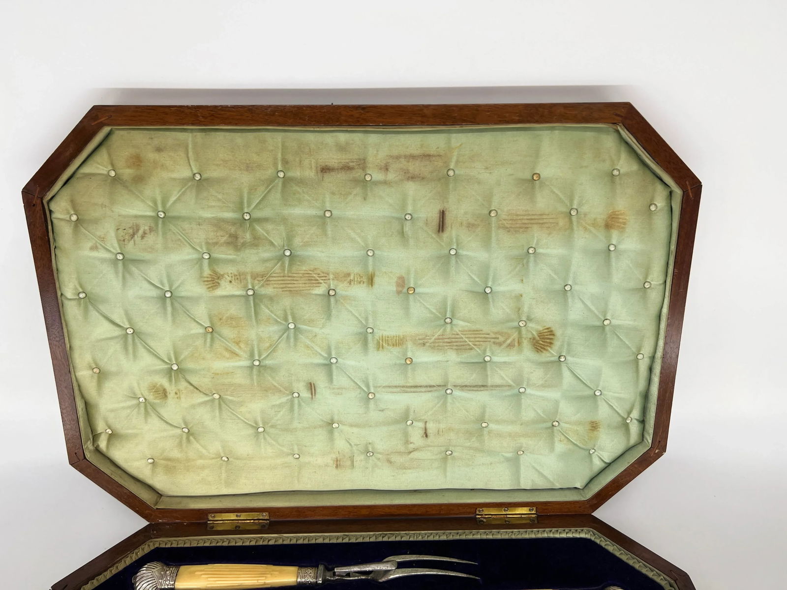 George Butler & Company 7 Piece Sterling Mounted Sheffield Cased Serving Set - 6