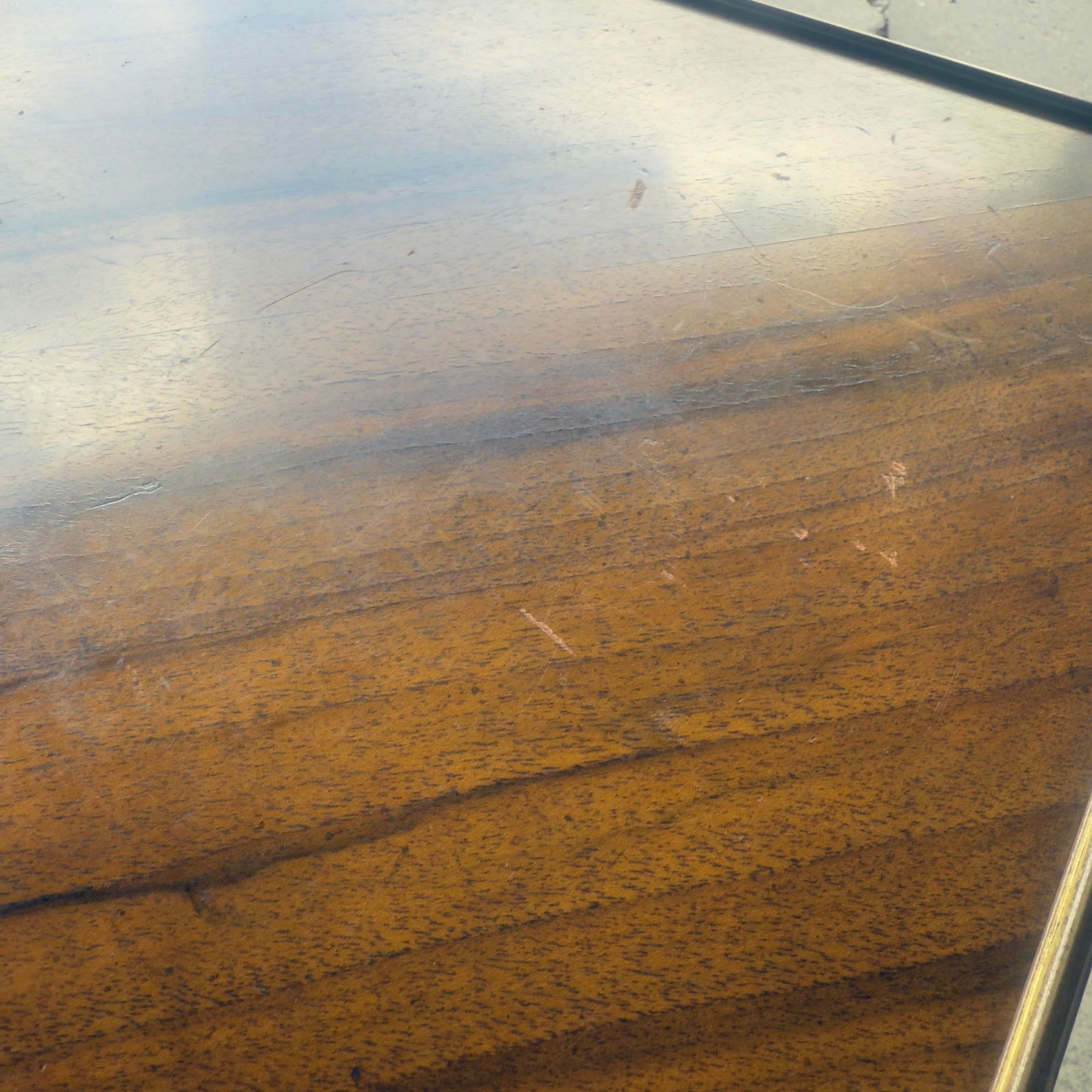 Vintage Mid 20th Century Baker Furniture Neoclassical Walnut Side Table With Marquetry Inlays and Br - 9