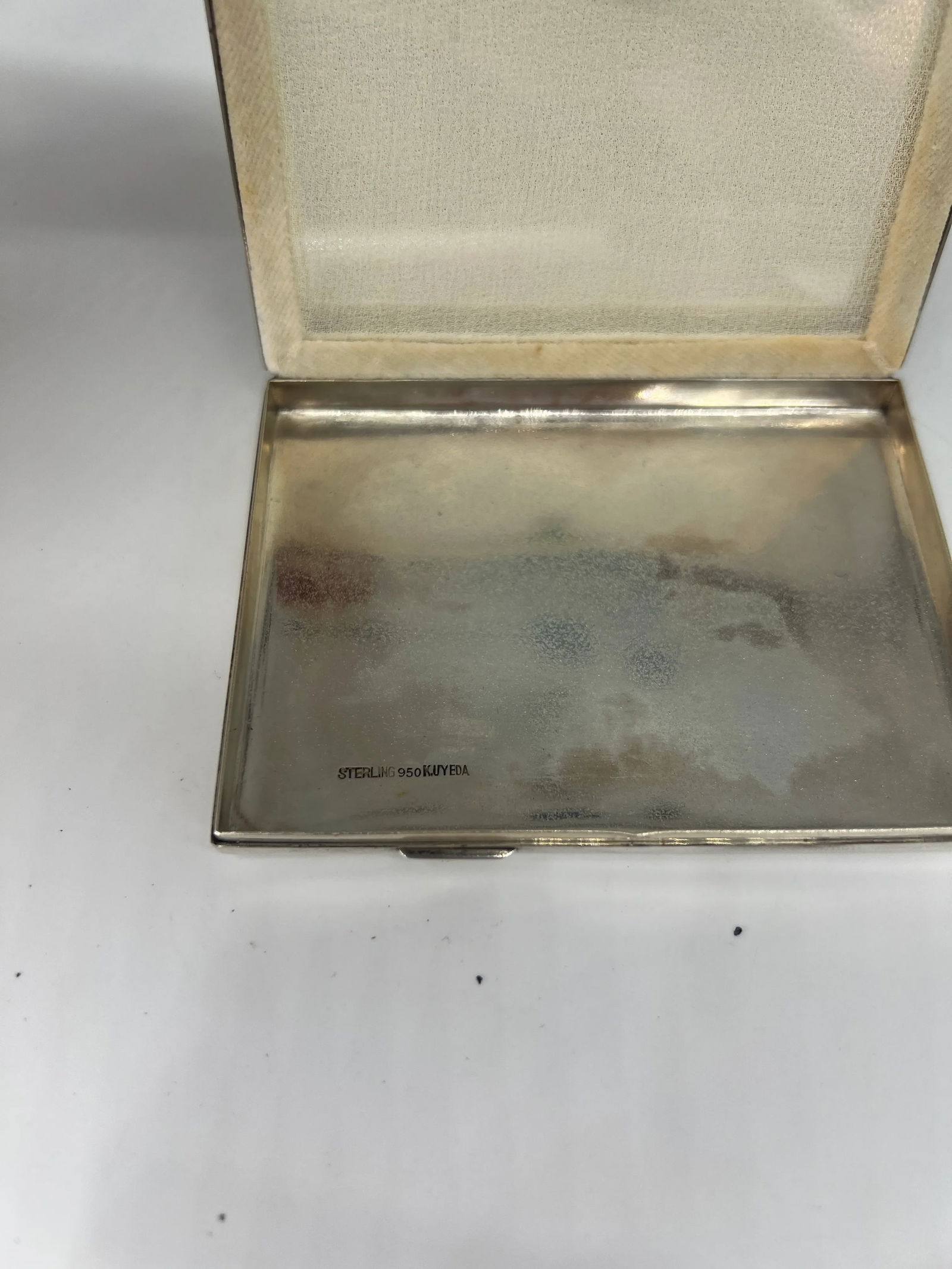 K. Uyeda Antique Japanese 950 Sterling Silver Mixed Metal Compact - 5