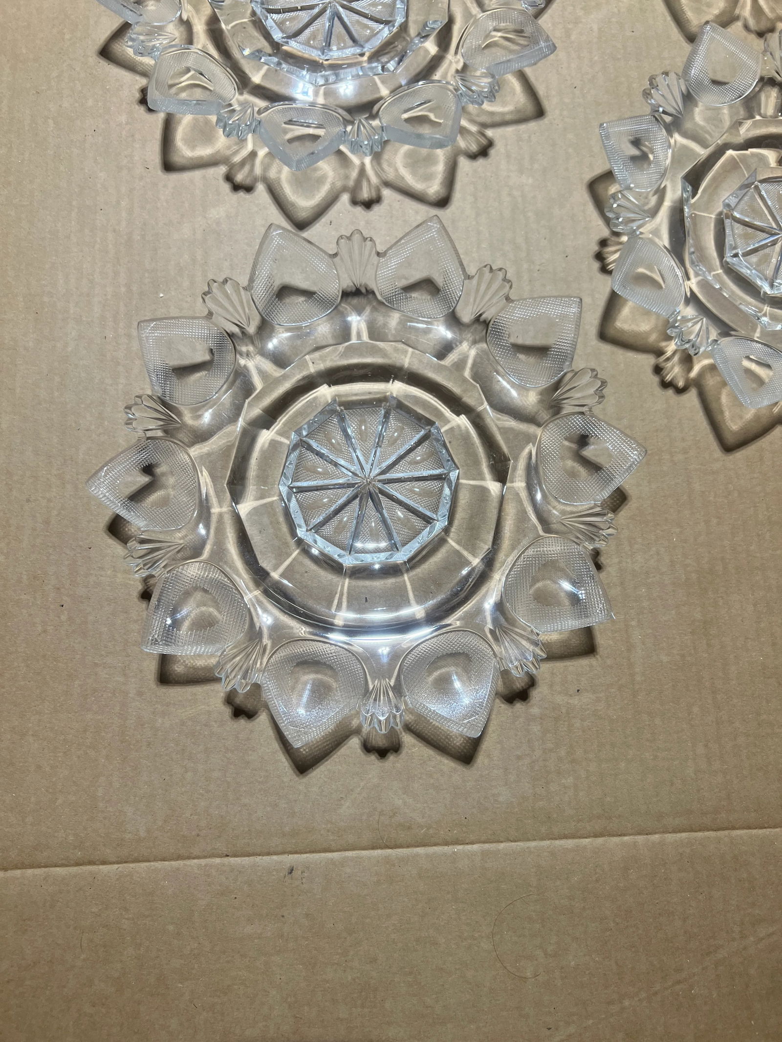 Exceptional 12 Piece American Brilliant Cut Glass Dinner / Dessert Service - 4