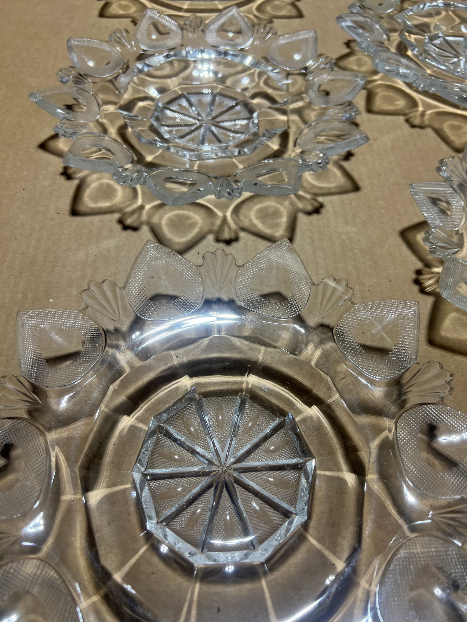 Exceptional 12 Piece American Brilliant Cut Glass Dinner / Dessert Service - 5