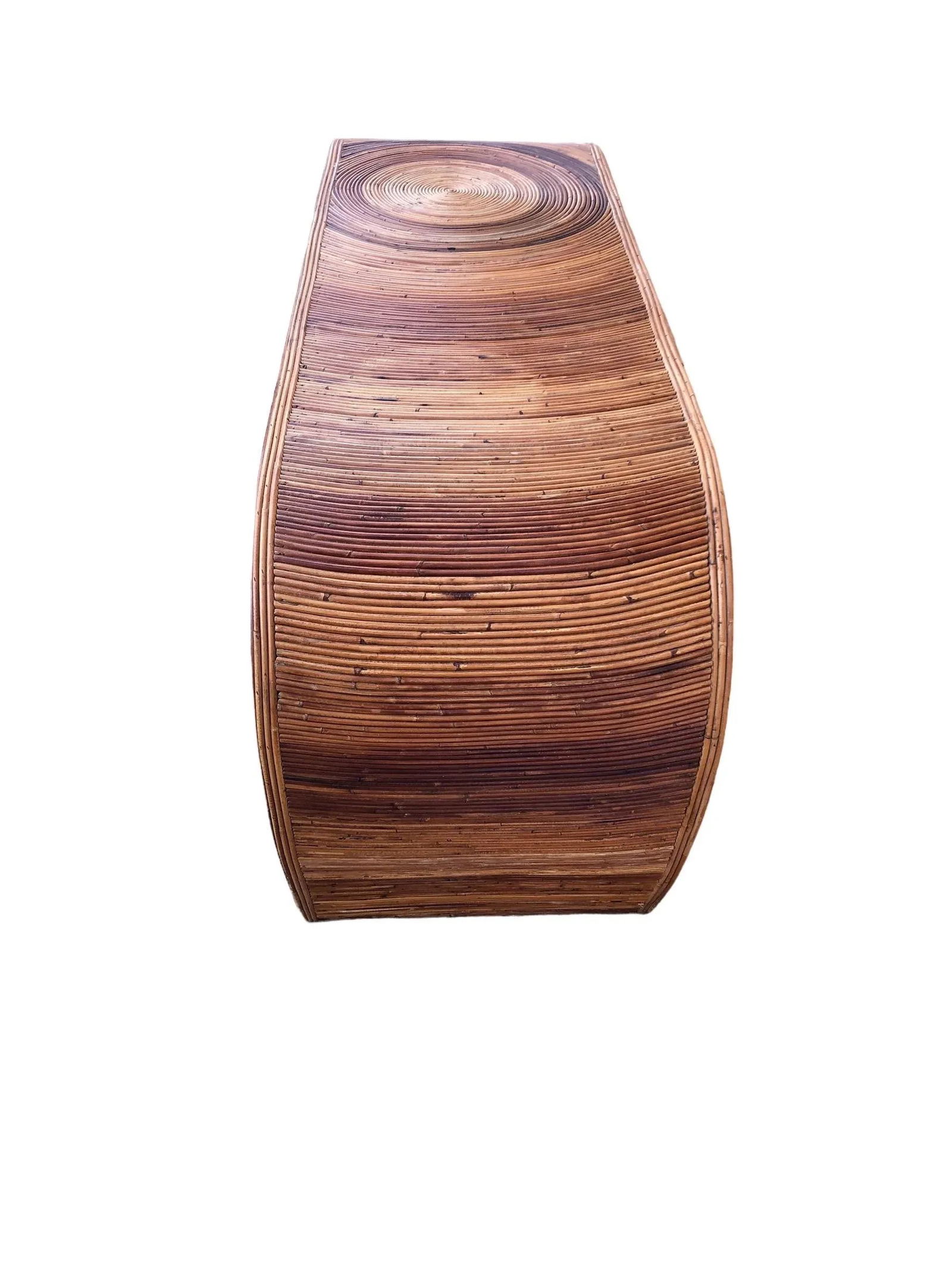 1970s Gabriella Crespi Style Pencil Reed Console Table. - 8