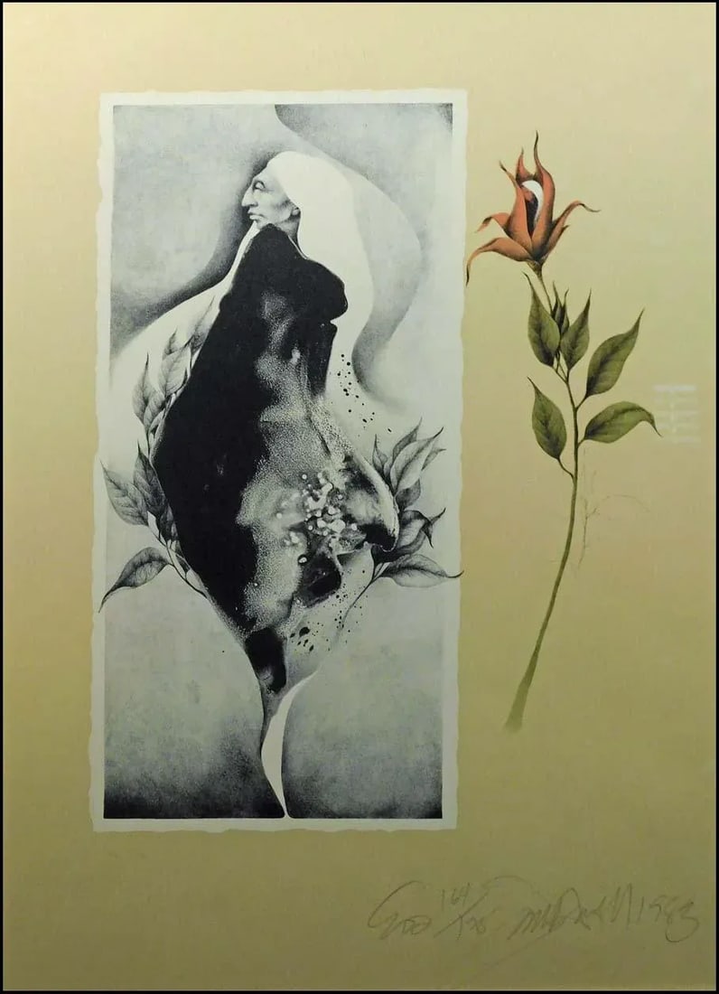 Frank Howell "Eos" Custom Framed 1983 Hand Signed Fine Art Lithograph - 2