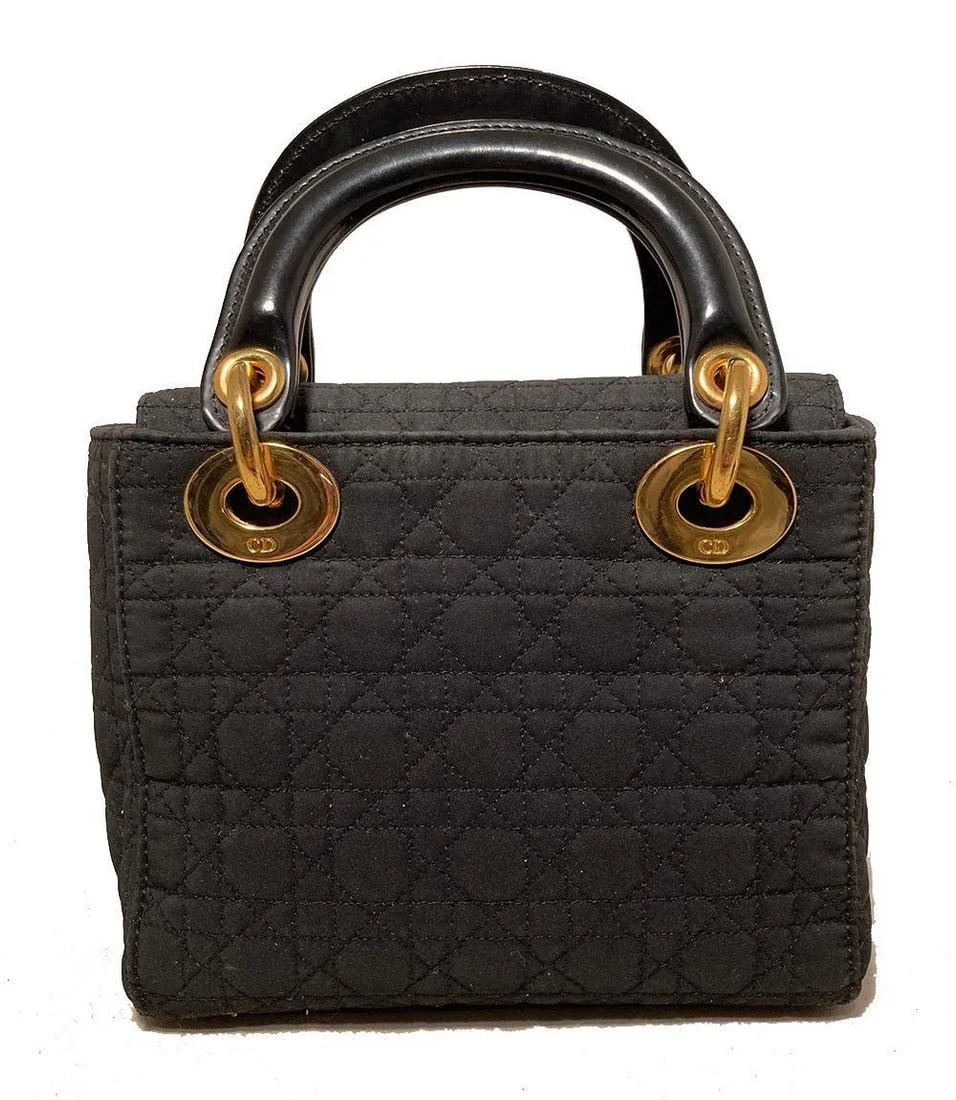 Christian Dior Black Nylon Mini Lady Dior Bag - 3