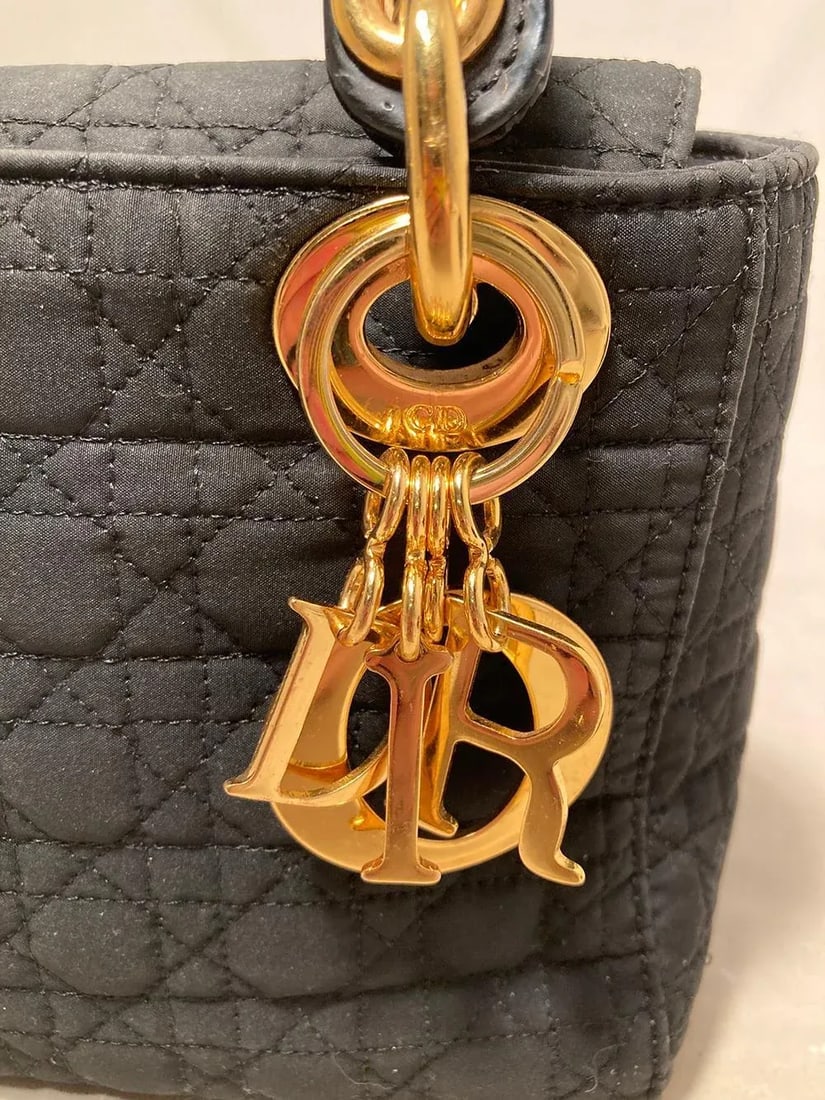 Christian Dior Black Nylon Mini Lady Dior Bag - 5